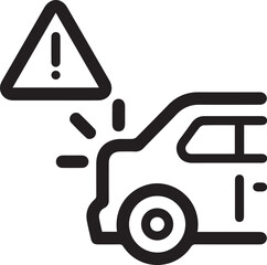 Warning signal icon symbol vector image
