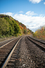 railroad in autumn