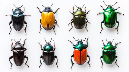 Beetle insect isolated on a white background