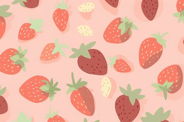 seamless pattern with strawberry