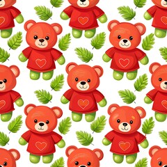 Fototapeta premium seamless pattern with bears