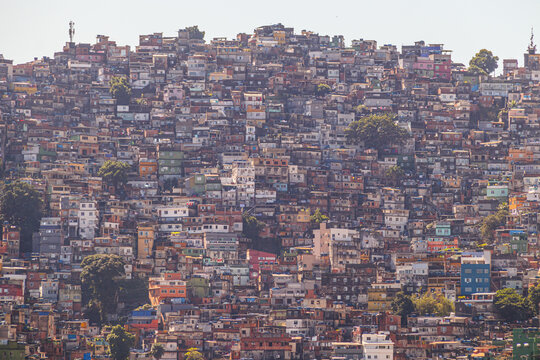 view of the rocinha favela in Rio de Janeiro.