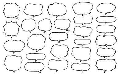 手描き風・吹き出し素材集｜会話を彩るデザイン素材