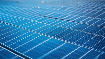 Aerial view of massive solar panel field