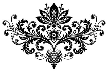 Ornament elements, vintage gold floral designs