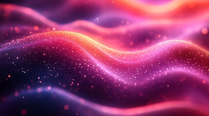 Mesmerizing Cosmic Waves of Vibrant Glowing Energy and Surreal Splendor