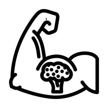 recommend clip art: athlete vegan food line icon vector. athlete vegan food sign. isolated contour symbol black illustration