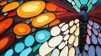 Close-up of vibrant butterfly wing pattern