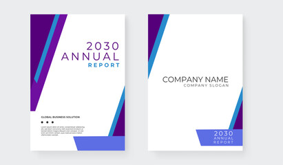 Naklejka premium Annual report shapes geometric business cover