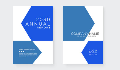 A sleek and modern annual report design featuring bold graphics and a professional layout
