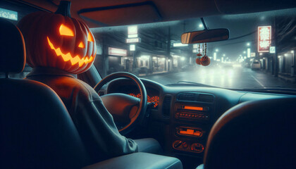 halloween driver and passenger