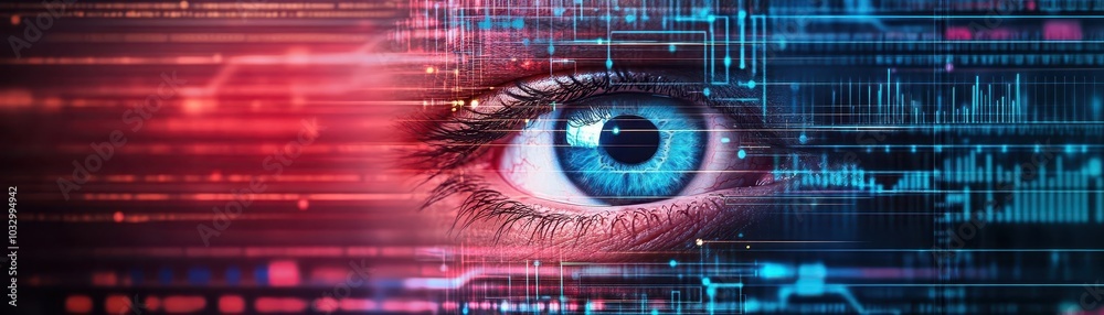 Aufkleber An eye peering through layers of privacy shields and data firewalls, representing surveillance and the need for secure digital environments