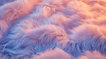 Obraz premium Soft Pastel Fur Fabric with Fluffy Texture