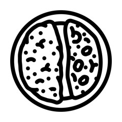 rice and beans vegan food line icon vector. rice and beans vegan food sign. isolated contour symbol black illustration