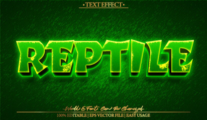 Reptile Vector Text Effect Editable Alphabet Lizard Animal Green Snack