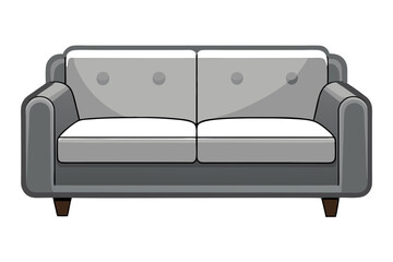 Beautiful sofa furniture vector art illustration