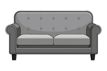 Beautiful sofa furniture vector art illustration