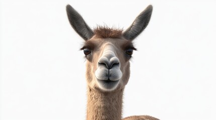 Obraz premium Charming Alpaca with a Puzzled Expression