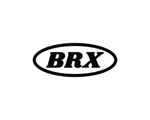 B R X logo design vector template. B R X