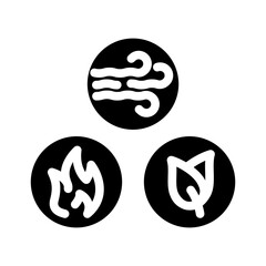 Obraz premium doshas ayurveda glyph icon vector. doshas ayurveda sign. isolated symbol illustration