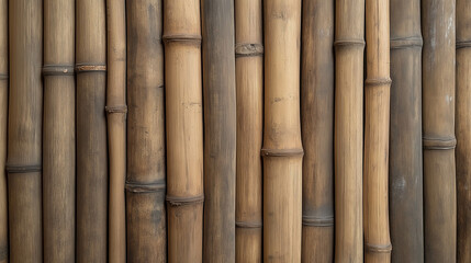 a close-up, front view of a bamboo wall texture background, texture background