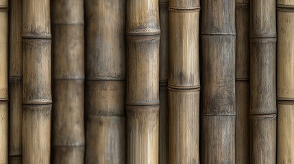 a close-up, front view of a bamboo wall texture background, texture background