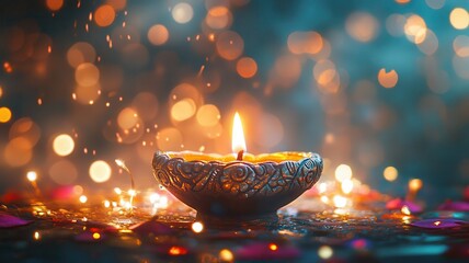Banner design for diwali festival and podium,Diwali light decoration candle with fireworks,Stage,Product display Showcase design sparkle background,Deepavali,Dipavali,3D podium illustration.