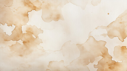 Fototapeta premium a close-up, top-down view of watercolor texture background: a single ivory watercolor wash applied on flat textured paper, texture background