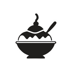 Bowl Of Ice Cream icon, Ice cream sundae icon, Bowl of dessert icon