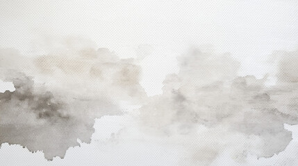 a close-up, top-down view of watercolor texture background: a single white watercolor wash applied on flat textured paper, texture background