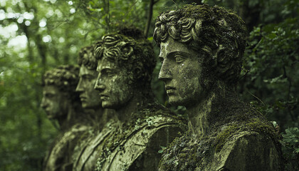 Obraz premium A tranquil forest where towering feathers as tall as trees sway gently in the breeze