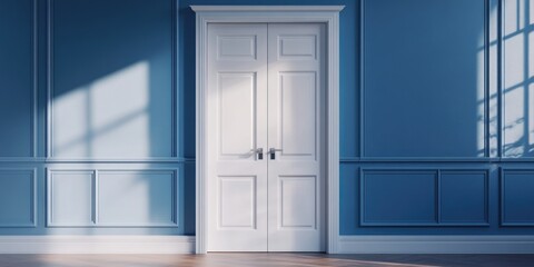 Elegant Blue Room Doorway