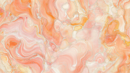 mercury water marbling, pastel pink and orange, texture background