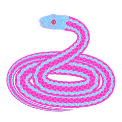 Naklejka premium A simple cartoon snake illustration