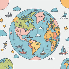 Fototapeta premium children around the world
