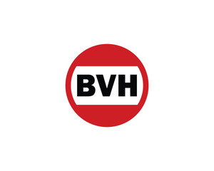 BVH logo design vector template. BVH