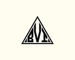 BVI logo design vector template. BVI