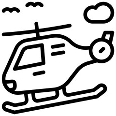 helicopter icon. Rescue Helicopter Icon