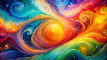 abstract painting, swirls, oil texture, watercolor texture, colorful, vibrant, artistic, modern, unique, leading lines