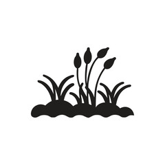 Wetlands Icon, Cattail Wetland Plants Icon