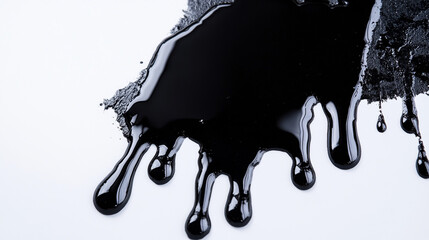 Rich, dark chocolate melting and dripping on a white surface to celebrate National Chocolate Day