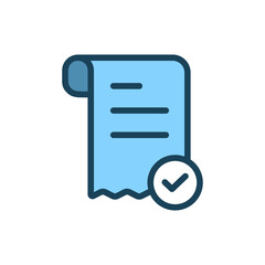 Receipt paper icon. E-commerce and shopping icon