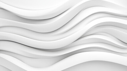 Looping animation of abstract white waves creating a serene backdrop. Perfect for modern, minimalist projects and designs.