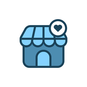 recommend clip art: Minimalist outline store icon. E-commerce and shopping icon