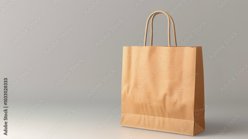 Wall mural showcase your design with this brown kraft paper bag mockup. ideal for crafting and packaging projec