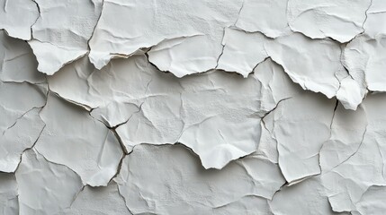 Obraz premium A versatile light gray torn kraft paper texture, perfect for craft projects and digital designs. Highresolution with unique creases.