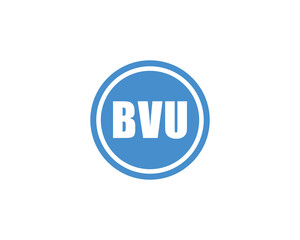 BVU logo design vector template. BVU