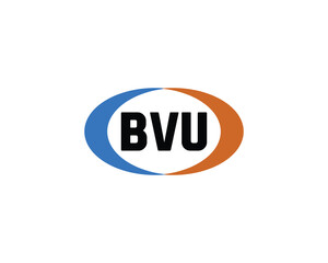 BVU logo design vector template. BVU