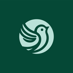 Minimalist bird logo
