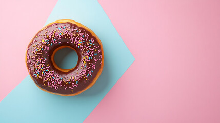 Celebrate National Chocolate Day with a delicious chocolate donut topped with colorful sprinkles
